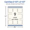 2-1/2" x 2-1/2" Square Rounded Corners, Matte Ivory Business Cards